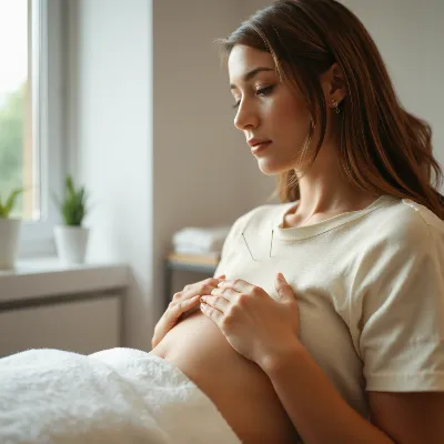 Patientin erhält Akupunkturbehandlung im modernen Ambiente