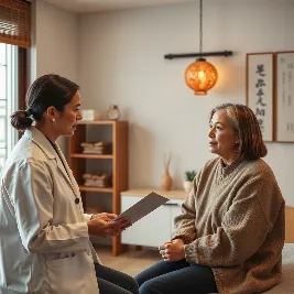 Patientengespräch mit Akupunkteur Lukas Schmidt