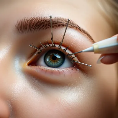 Nahaufnahme der Augenakupunktur