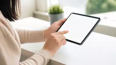 User submitting online form on tablet